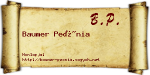 Baumer Peónia névjegykártya